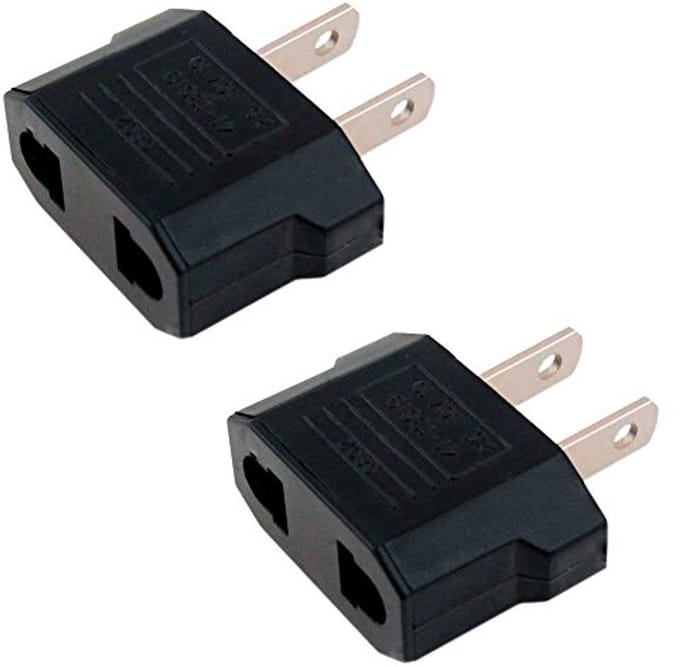 Stekkeradapter voor Reis, EU naar VS, Mexico en China, 4x Zwart