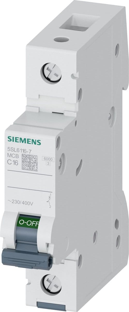 Zekeringautomaat 1-polig 16 A 230 V, 400 V Siemens 5SL61167