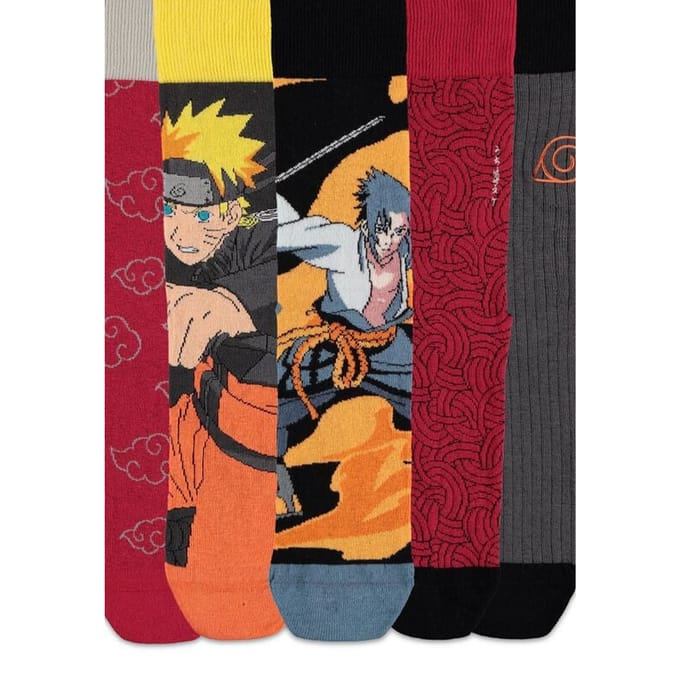 Naruto - Anime Sokken - Naruto Shippuden set van 5 - EU35-38 tot EU 39-42 - meerkleurig