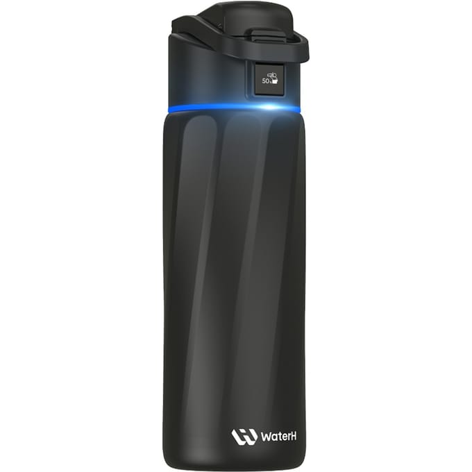 WaterH Boost waterfles - slimme water tracker - dubbelwandig staal - 710ml
