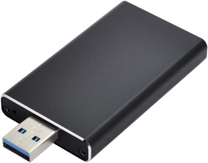 Externe SSD Adapter - Pen Drive Kaart - Data Opslag Uitbreiding - Snelle USB 3.0 - 10x10x1 cm - Aluminium