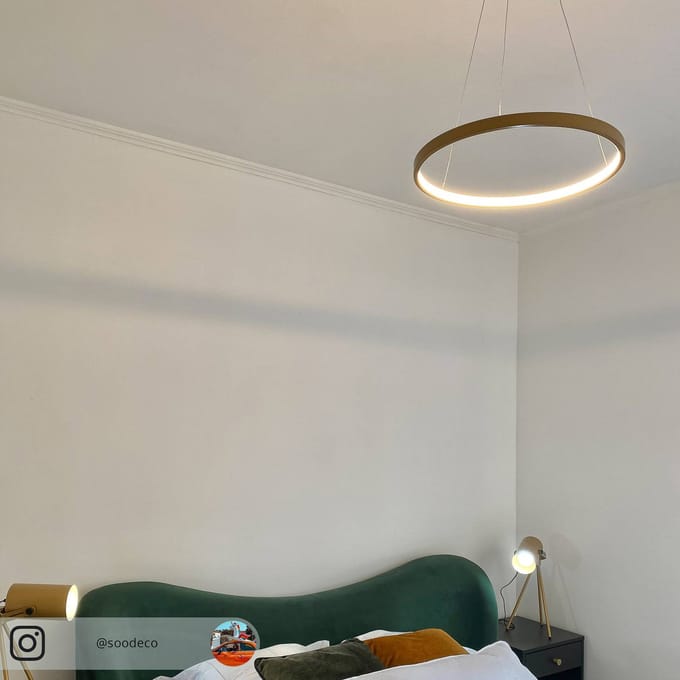 JUST LIGHT. GmbH LED hanglamp Circle, goud, Ø 39 cm