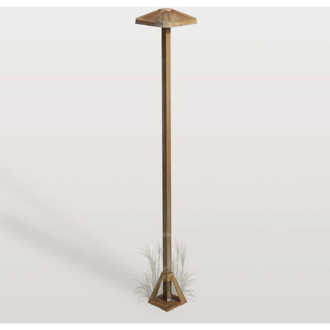 Moretti Luce LED tuinpadverlichting Aura Frame, hoogte 80 cm, antiek messing, IP65