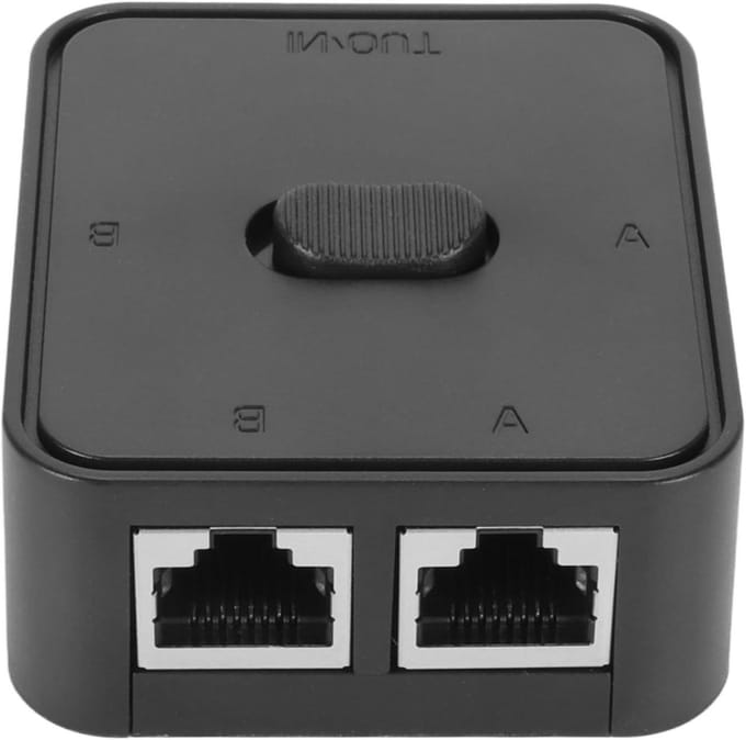 Netwerk Switch - RJ45 Splitter - Internet Uitbreiden - 2 Poort Gigabit - 1000 Mbps - Zwart
