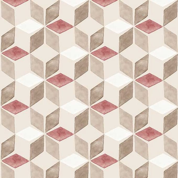 Flügger Fiona Vliesbehang 570105 - Six Senses - Illusion - Rood - 53cm x 10.05m