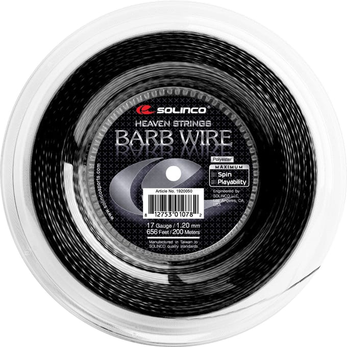 Solinco Barb Wire Rol Snaren 200m-Zwart