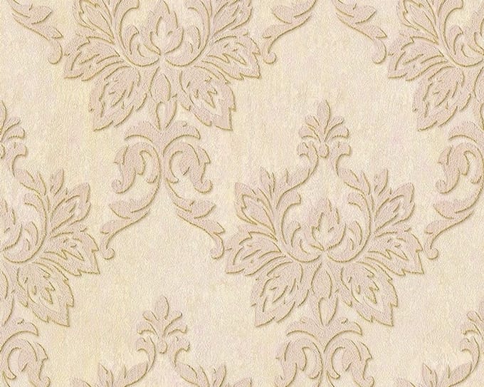 BAROK BEHANG ORNAMENTCREME BEIGE GOUD DUBBELBREED 954754
