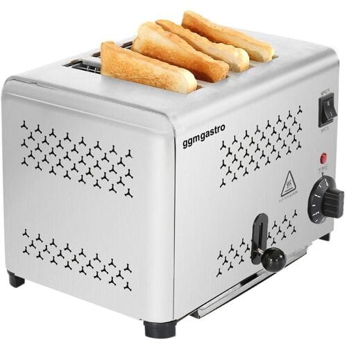 GGM Gastro Toaster - 1,8 kW - für 4 Scheiben Zilver