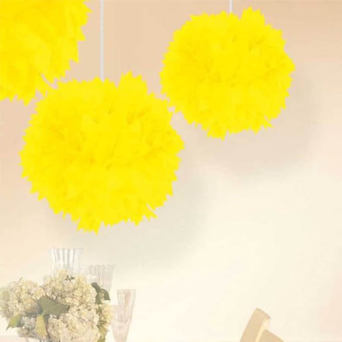 Folat - Pompom Neon Geel 30 cm