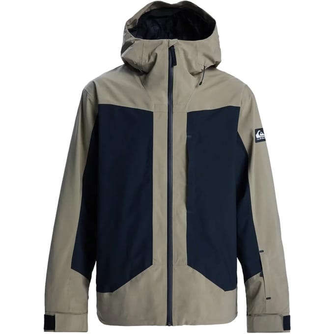 Quiksilver Ultralight Stretch 20k Jas Beige,Groen L Man