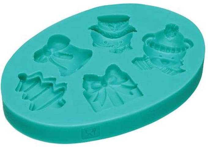 KitchenCraft Siliconen mal - Kerst - 5 verschillende decoraties