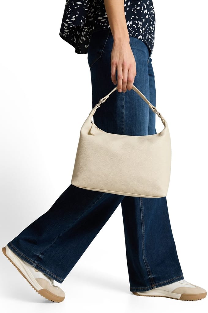 Tom Tailor - TTXIA M schoudertas met logo-embossing - Maat ONESIZE - off white / off white