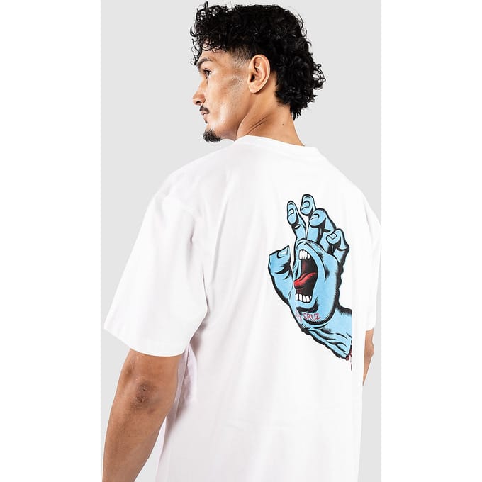 Santa Cruz Screaming Hand Chest T-Shirt wit