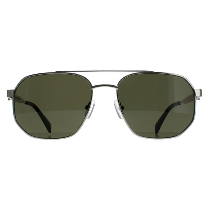 Alexander McQueen Aviator Unisex Zilver Groen AM0458S