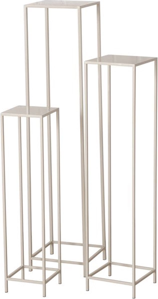 Boltze Corvin 3 delige plantentafel set metaal