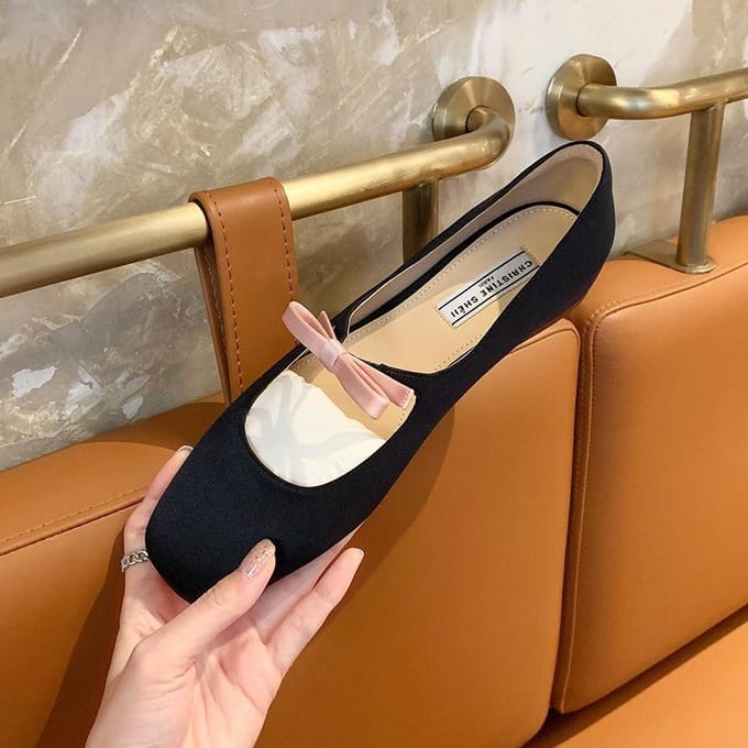 Strik Ondiep Ballet Enkelschoen Dames Flats 33 zwart