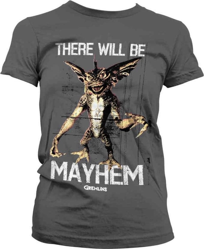 Gremlins Dames Tshirt -S- There Will Be Mayhem Grijs