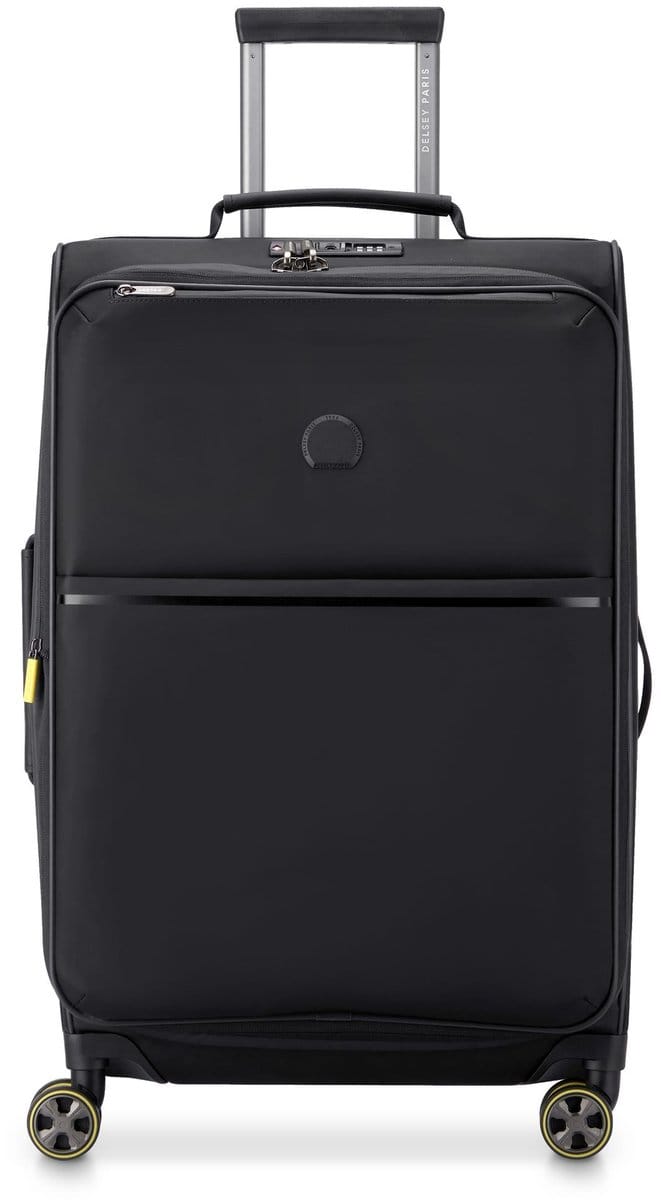 Delsey Turenne Soft - 68 cm Vergrootbare Reiskoffer - Zwart