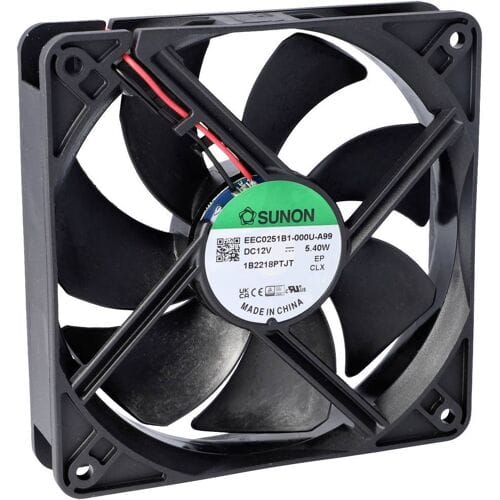 Sunon EEC0251B2-000U-A99 Axiaalventilator 12 V/DC 157.97 m³/h (l x b x h) 25 x 120 x 120 mm