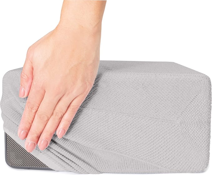 Soundskins – Luxe textielhoes / Luidsprekeraccessoire – Compatibel met Sonos Play 3 - Rookwit