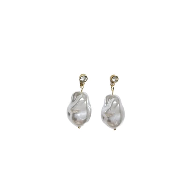 2 Love It – White Pearl Glow – Oorbellen - Dames – Goudkleurig – 3,5 cm