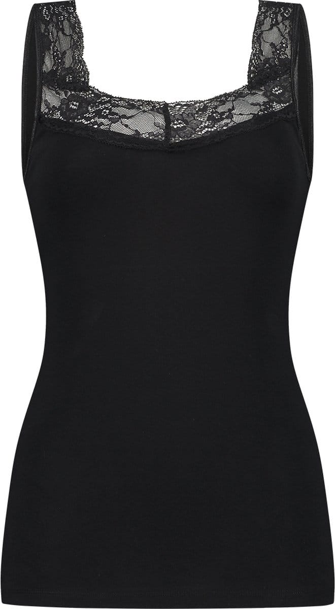 Ten Cate Basics singlet met kant zwart voor Dames | Maat M