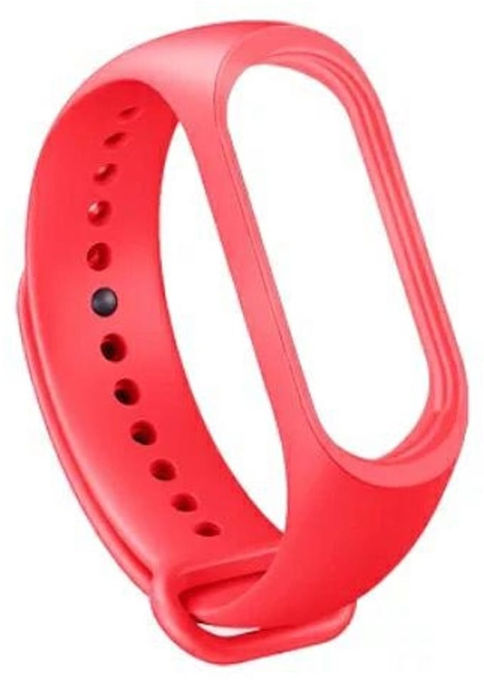 Beline Mi Band 3 Serie - Rode Siliconestrap - Aanpasbare Sluiting - Anti-allergisch