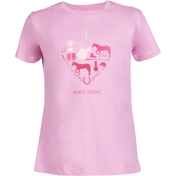 T-shirt meisje HKM I Love Horse Riding