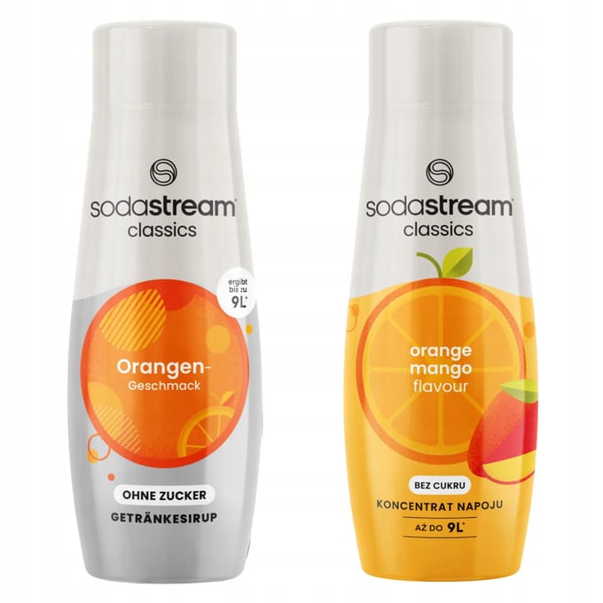 Sodastream - Limonadesiroop - Sinaasappel Zero - Mango Zero - Zonder Suiker
