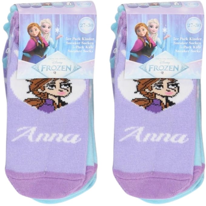 Frozen Sokken - 10 Paar - Maat 27/30 - Paars - Blauw - Kind