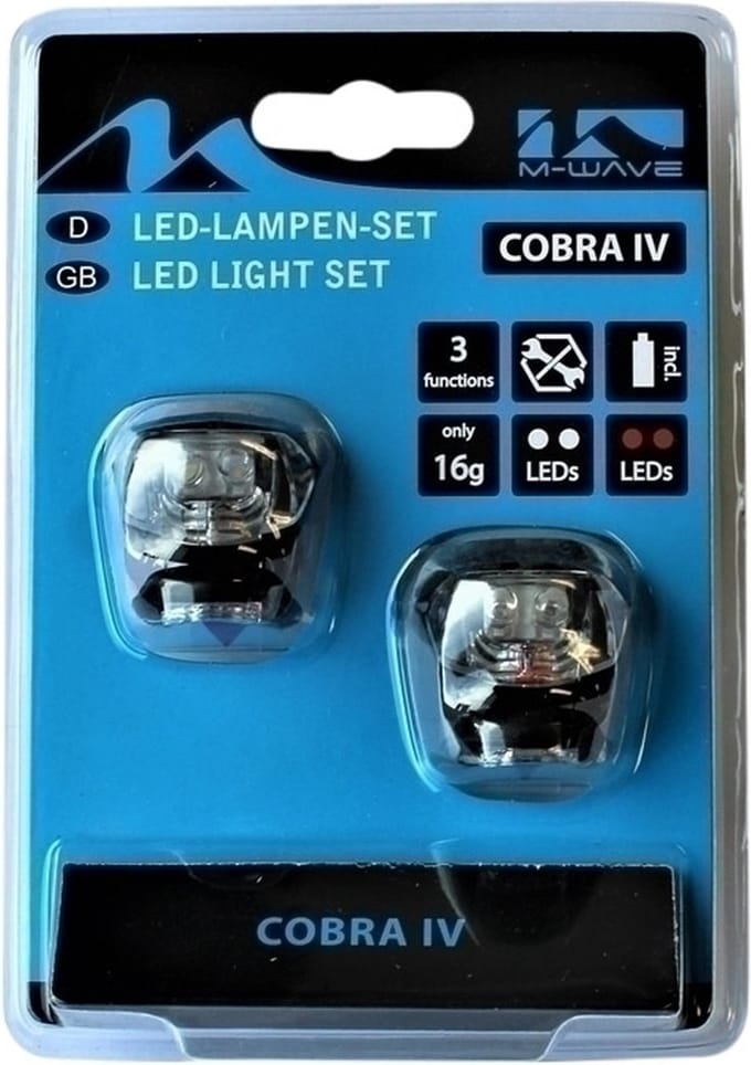 M-wave Verlichtingsset Led Zwart 2 Stuks