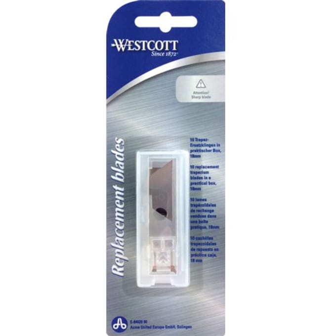Reservemessen westcott 18mm voor e-84019 10 stuks