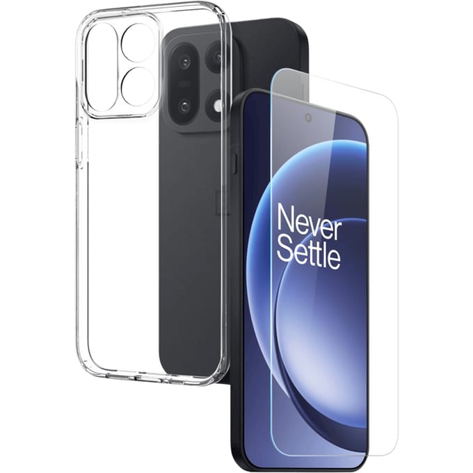 Northjo OnePlus 15 Hoesje en Screenprotector Transparant