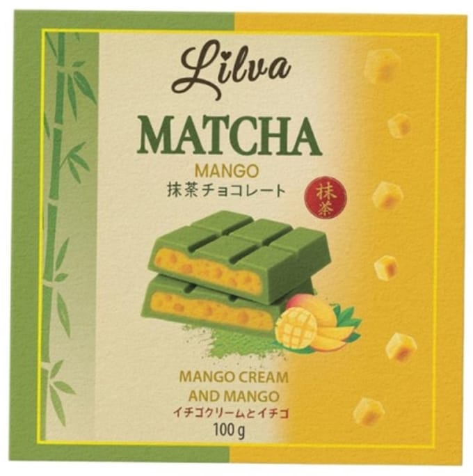 Lilva Matcha Mango Chocolade 100g
