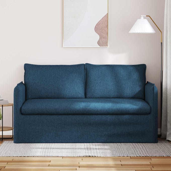 vidaXL - Bank - Blauw - 156 - x - 82 - x - 85 - cm - Stof