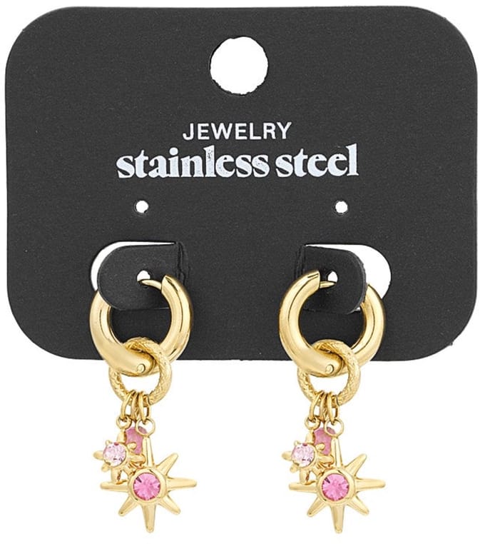 oorbellen pink starlight