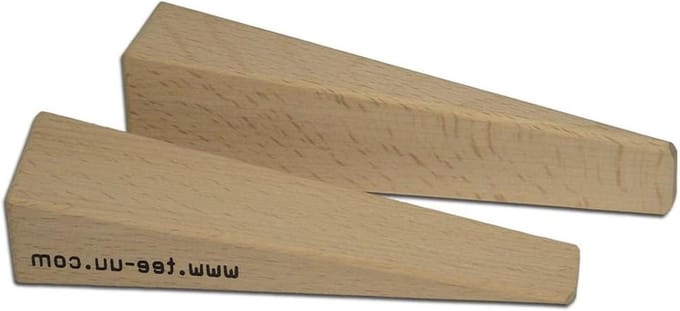 Veiligheidswiggen - Deurwiggen - Deur Open Houden - Afgeschuinde randen - Set van 2 - Naturel Hout