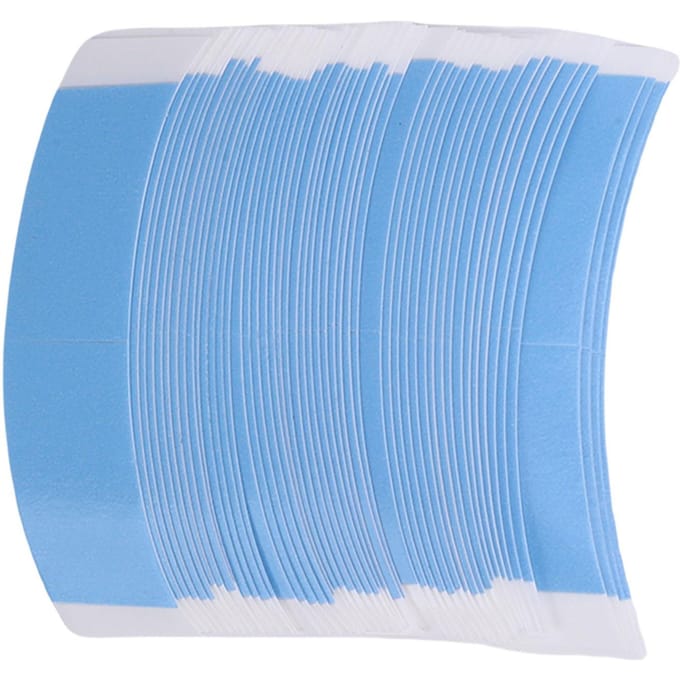 50 Pièces Ruban Double Face pour Perruque Imperméable PU Adhésif Fort Ruban de Support pour Dentelle Frontale pour Prothèse Capillaire bleu