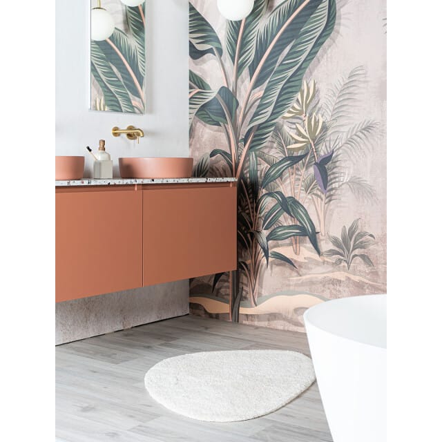 Badmat Beach - Creme 60 x 80 cm - Asymmetrische Katoenen Badmat