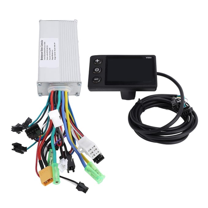 36V 48V 60V 500W 28A Sinusgolf 3 Modus Borstelloze Controller V890 LCD-Display Elektrische Fiets white