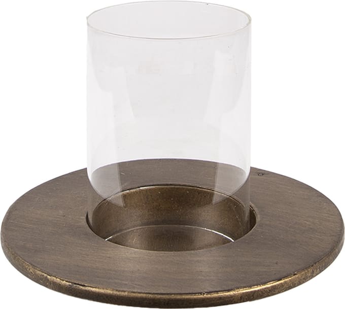 Clayre & Eef Lantaarn Ø 18x13 cm Koperkleurig IJzer