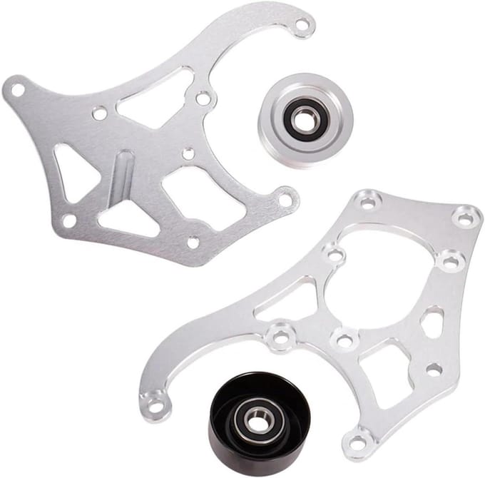 Airco Compressor Bracket - AC Montagekit - Auto Koeling - Billet Aluminium - 3 kg - Zilver