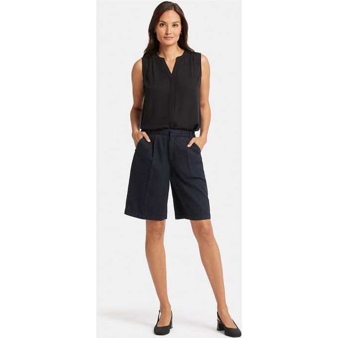 Ontspannen Denim Bermuda Shorts Met Hoge Taille