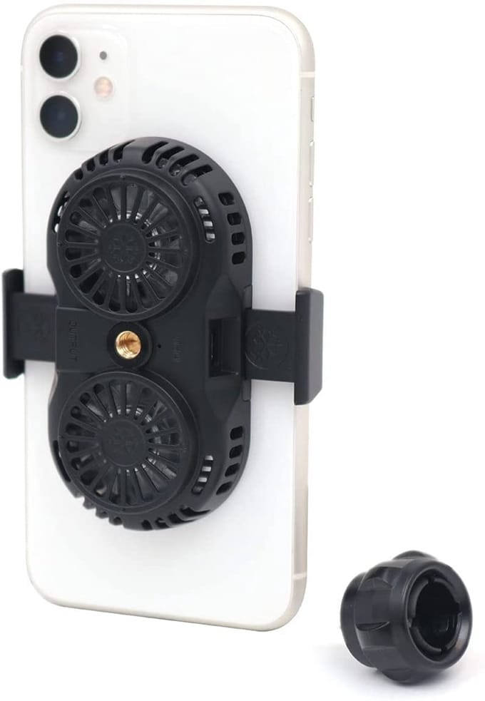 Telefoon Koeler - Mobiele Ventilator - Gaming Zonder Hitte - Dubbele Ventilator - 4-6.5 Inch - Zwart