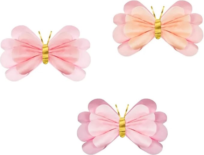 Tissue vlinderdecoratie (3st.) - themafeest -