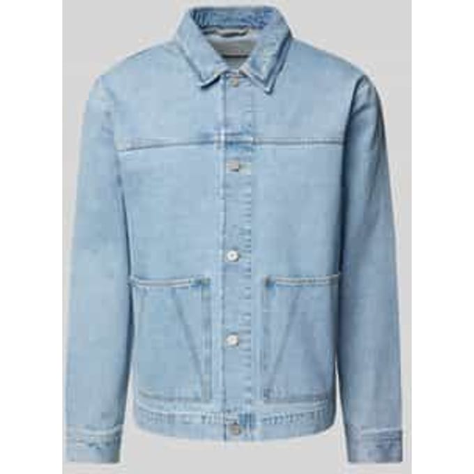 Regular fit jeansoverhemdjack met opgestikte zakken