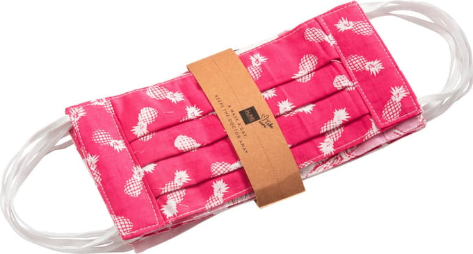 J-Line mondmasker Motieven - katoen - roze - set van 7
