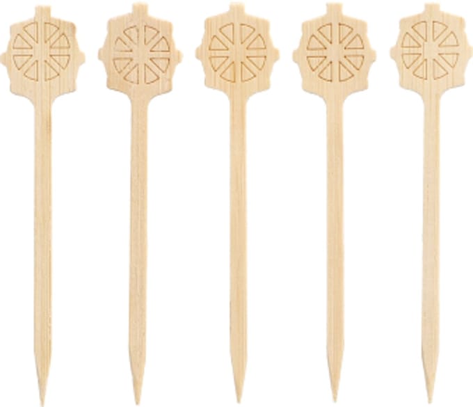 200 Fingerfood prikkers pure 9 cm Stearing wheel