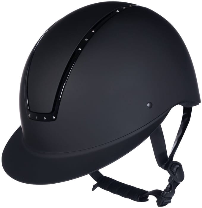 Cap Ruiterhelm Lady Shield Diamond zwart maat M (met steentjes)