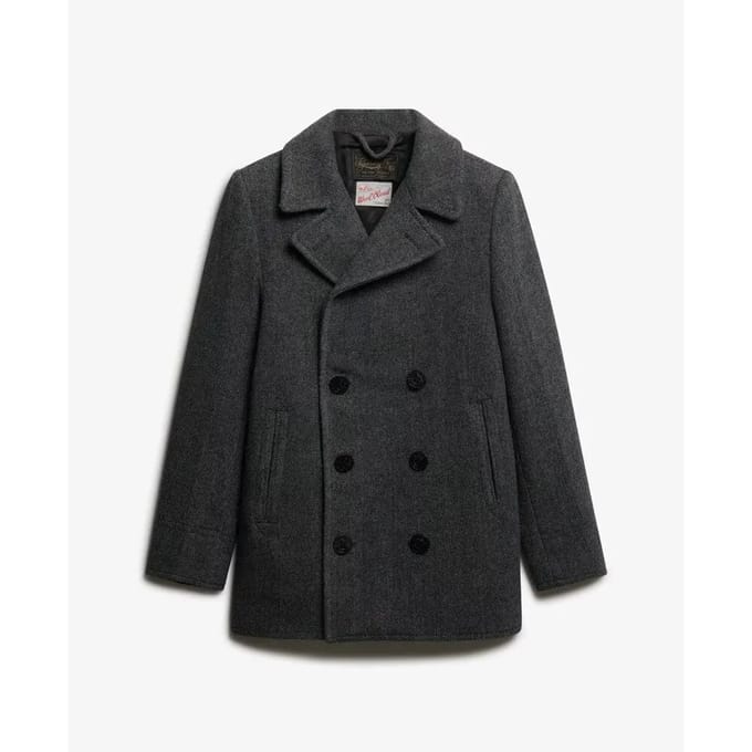 Superdry - The Merchant Store - Wollen Pea Coat - Heren - Jassen